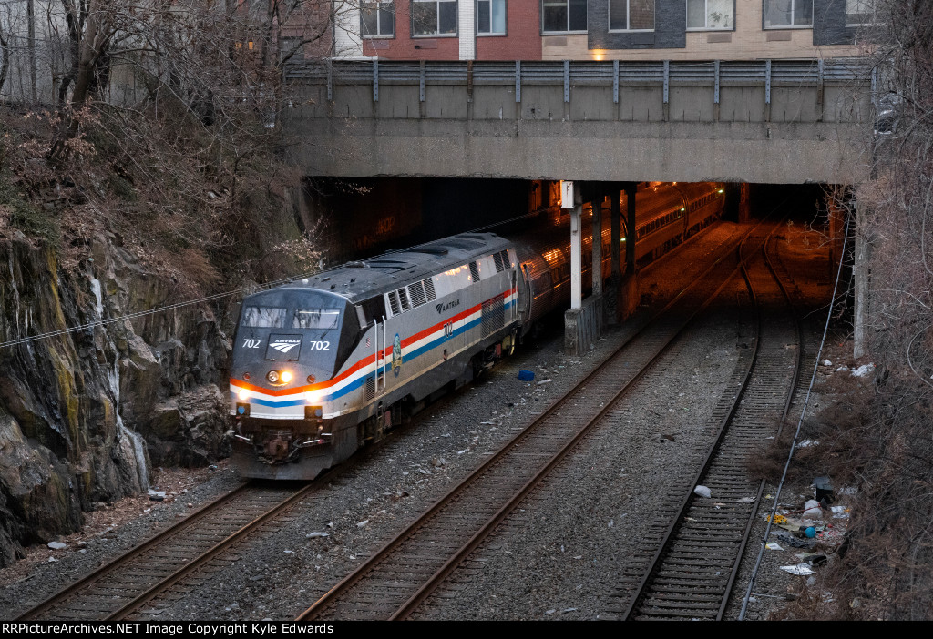 AMTK P32AC-DM #702 on "Empire Service" Train No. 253